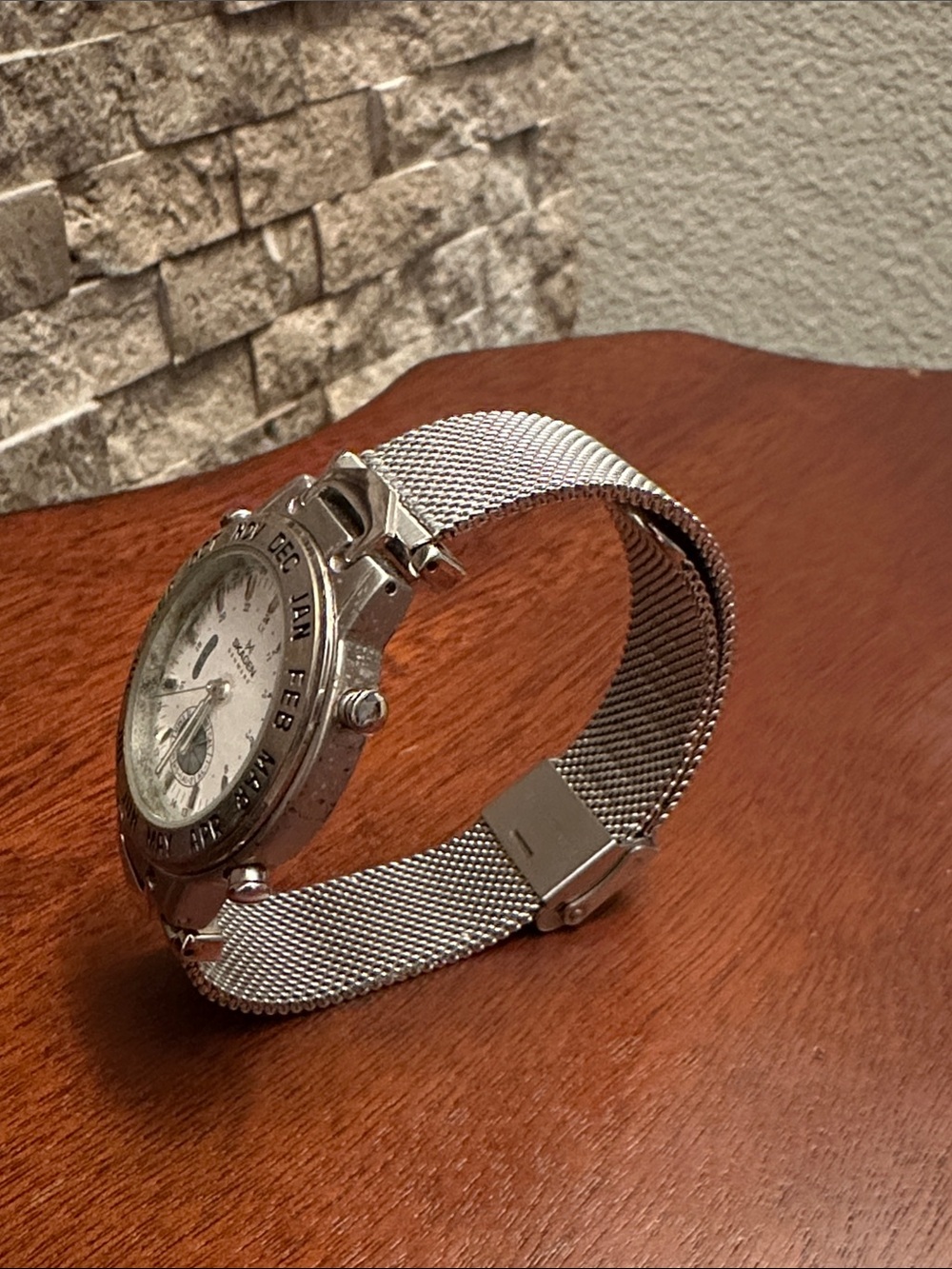 Skagen Men’s Silver Stainless Steel Mesh Watch - White Dial - Picture 4 of 12